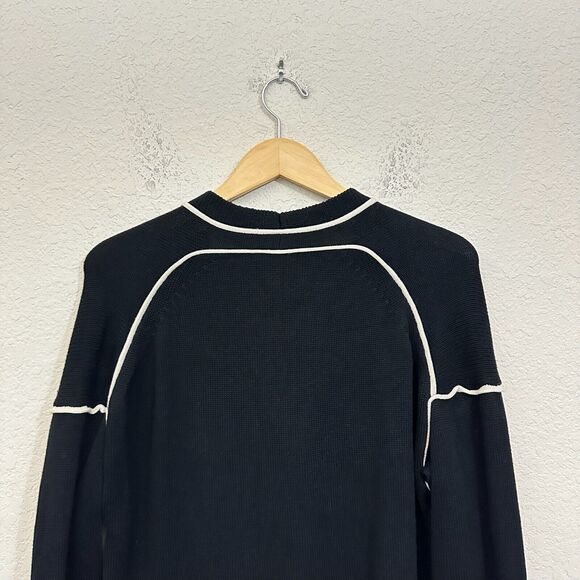 CABI Comfort Cardigan Sweater Black V-Neck Cotton Blend Cozy Minimalist - Picture 9 of 13